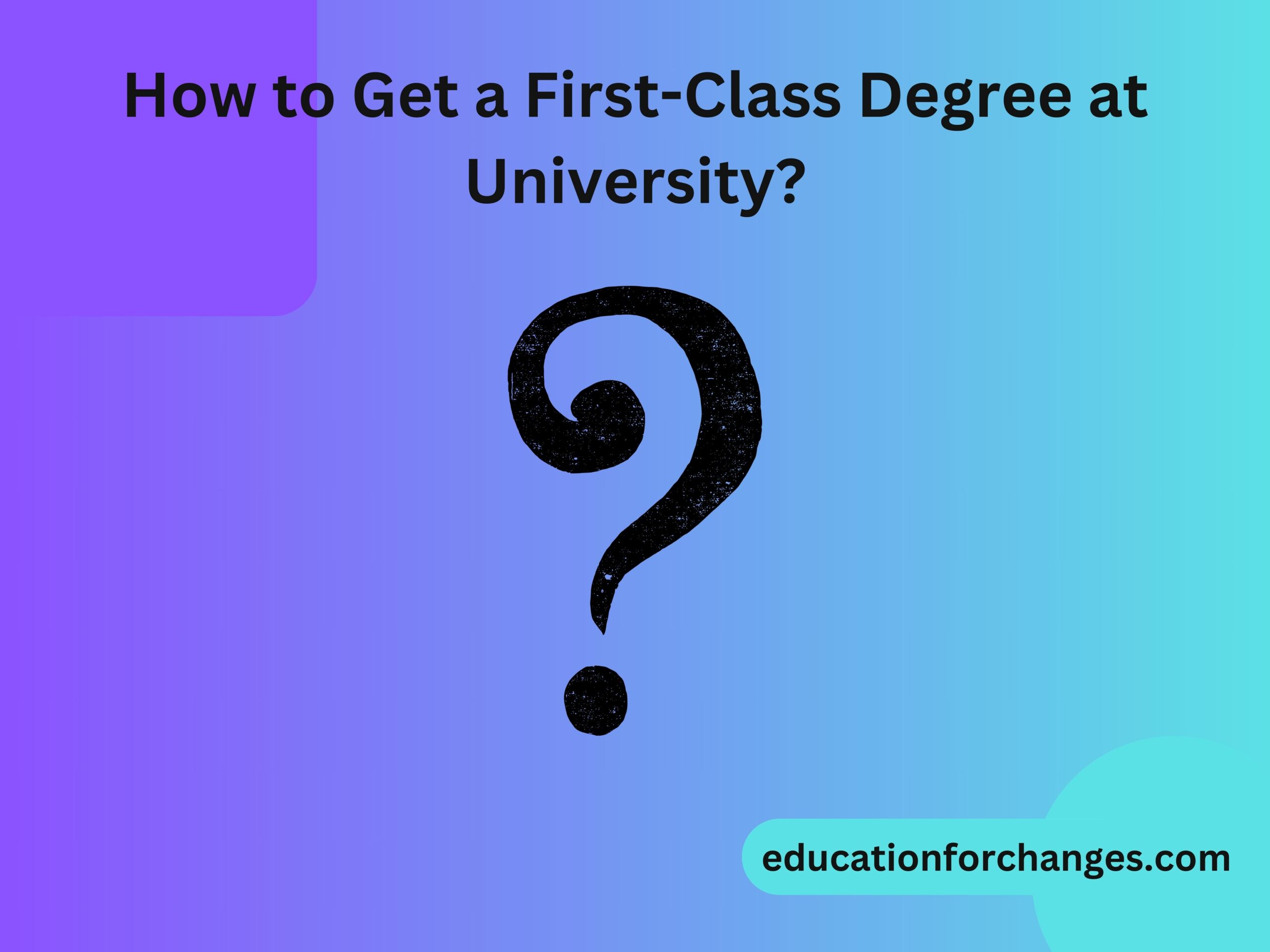 How to Get a First-Class Degree at University