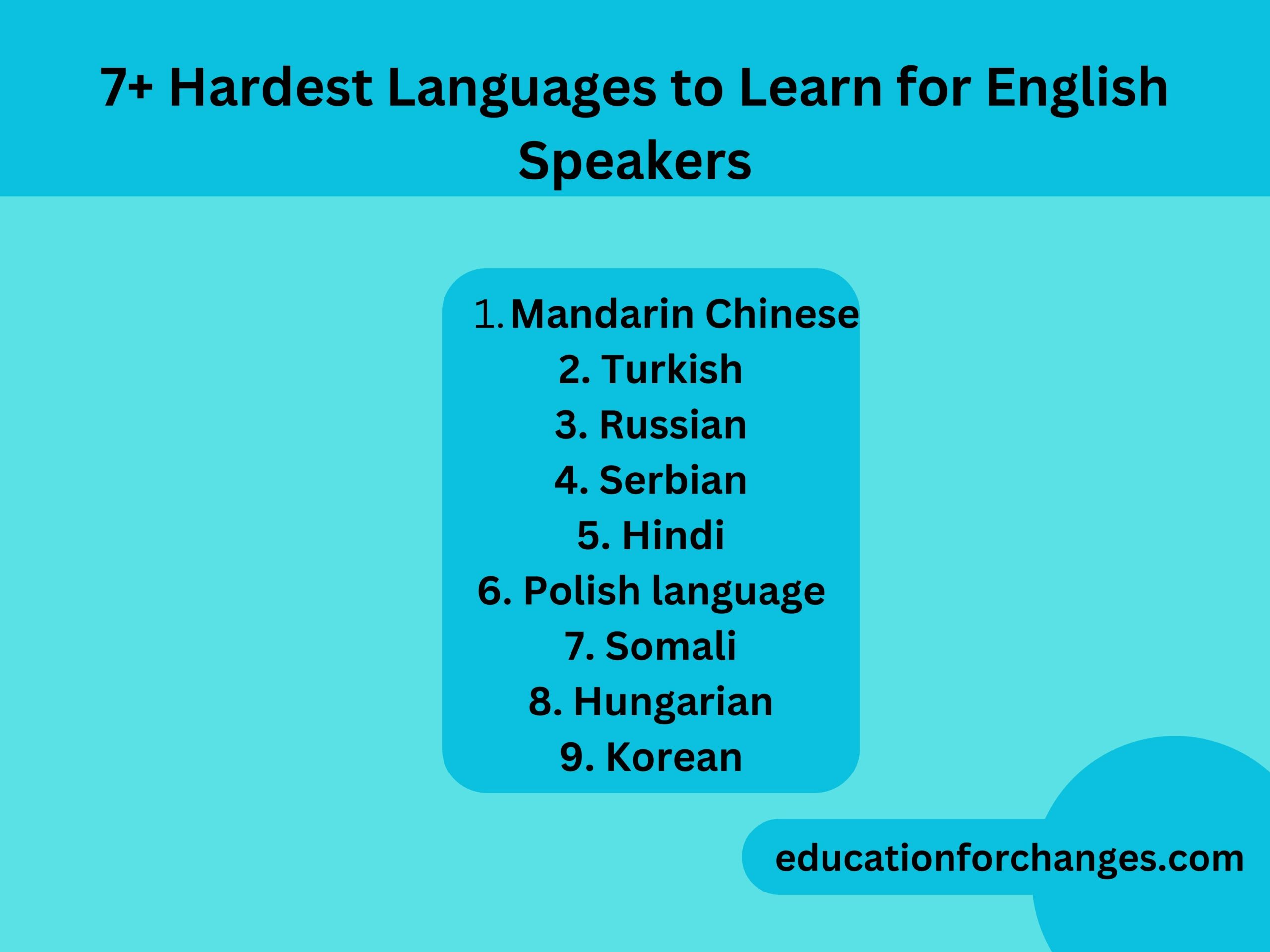 7+ Hardest Languages to Learn for English Speakers